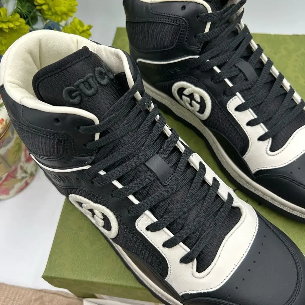 Men's Gucci, Mac 80 , high top leather sneakers size 9 made in Italy